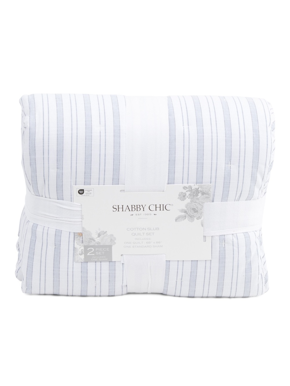 SHABBY CHIC Shane Stripe Slub Woven Comforter Set